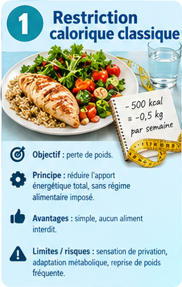 image illustrant le régime de restriction calorique